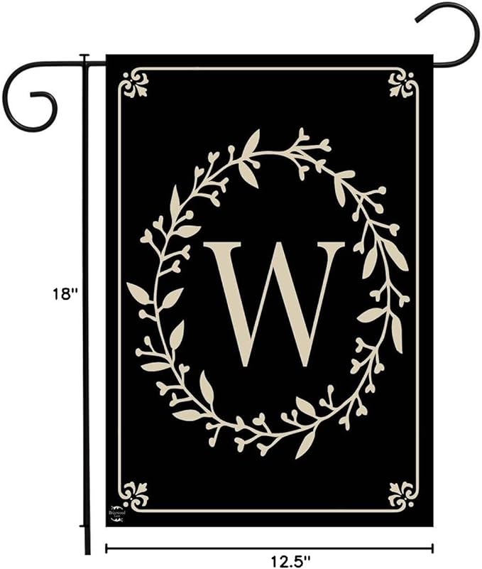 Briarwood Lane Classic Monogram Letter W Garden Flag