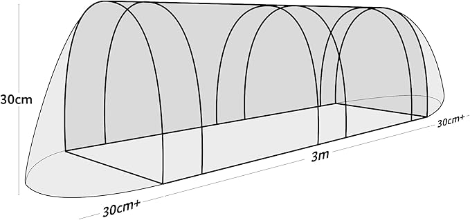 Haxnicks Garden Cloche Tunnel - Easy Shade Net, Garden Shade Tunnel - Standard - Nylon