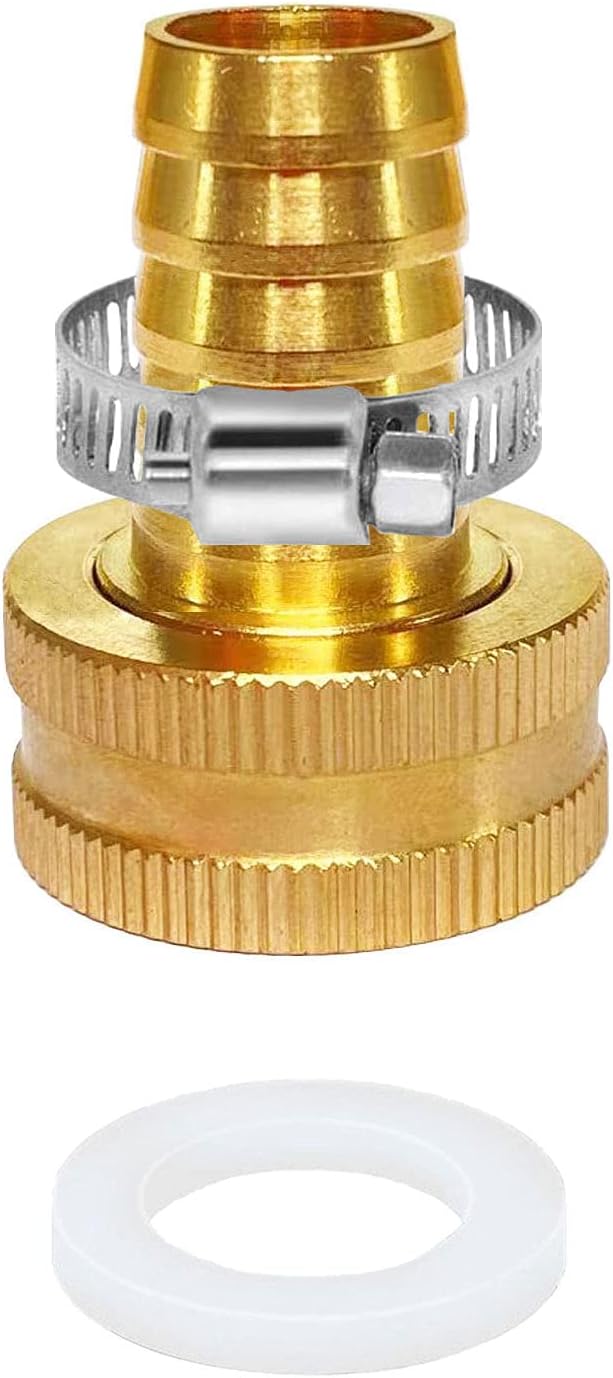 Garden Hose Adapter 1/2" Drip Irrigation Tubing to Faucet - Reusable Connector Fittings for Most Rain Bird, Orbit, Dig, Toro 1/2" Tubing x 3/4 GHT Garden Extension Repair Fitting