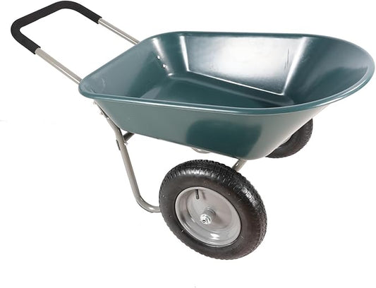 Dawn Green Garden 15" Pneumatic Wheel Barrow Trolley WB1001GN