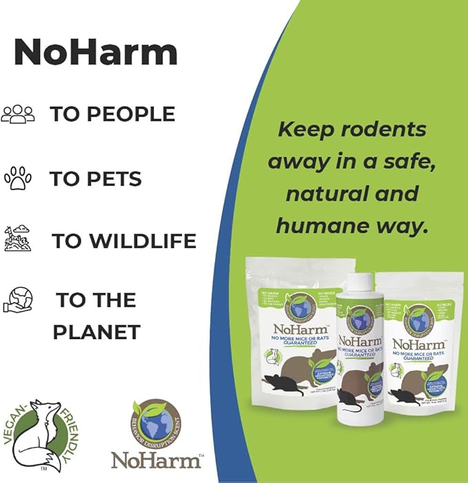 NoHarm Rodent Disruption Granules | Protect Home from Mice and Rats | Outdoor Preventative Maintenance System
