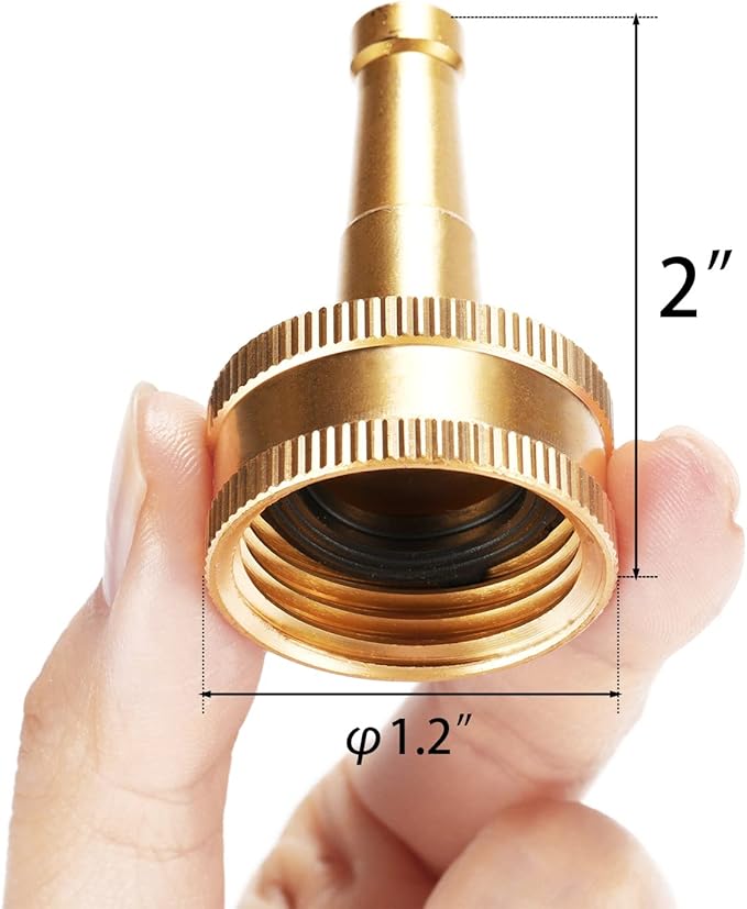 2 Pack Sweeper Nozzle for Garden Hose, 2" Hose jet nozzle with 3/4-Inch Hose Thread Inlet