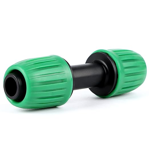 RedChili 14 Pcs 1/2 Inch Irrigation Tubing Coupling Fittings, (1/2" ID x0.6-0.65" OD) 16mm Drip Tubing Barbed Locked Nuts Connectors Anti-Drop 1/2" Coupler Parts for Garden Lawn Irrigation System