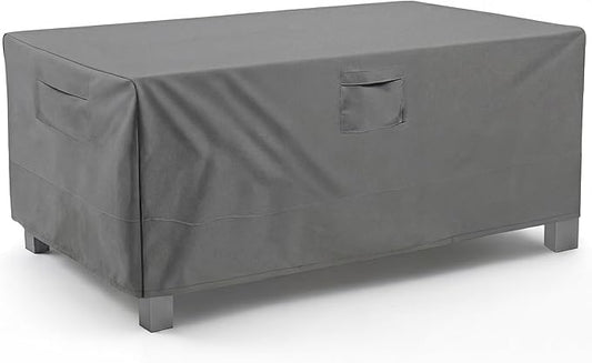 Vailge Rectangular/Oval Patio Table Cover, Heavy Duty Waterproof Outdoor Lawn Patio Furniture Covers, X-Large Grey