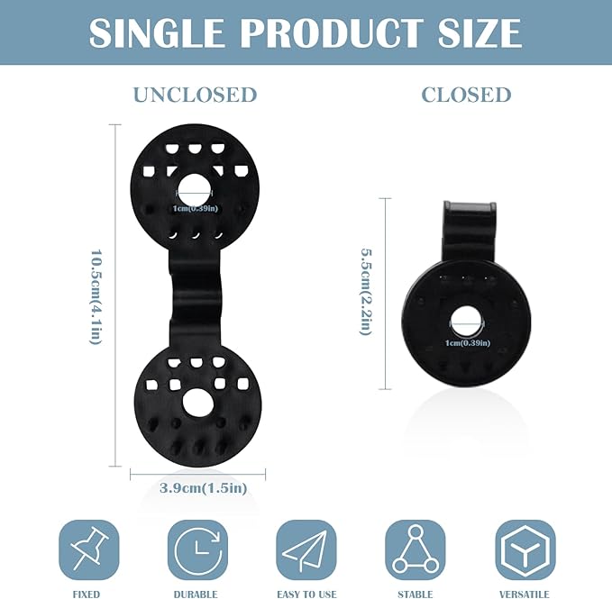 200 PCS Shade Cloth Plastic Clips, Sun Shade Cloth Heavy Duty Lock Grip, Black Round Shade Fabric Fixing Clamp Clips for Sunblock Net, Garden, Greenhouse, Patio, Plant Netting Cover