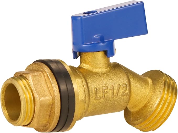 Angry Pony G 1/2 to GHT 3/4 Brass Rain Barrel Spigot Kit, Bucket Spigots with Bulkhead Fitting For 55 Gallon Barrels,Spigot for 5 Gallon Bucket, Water Spout For Rain Water Collection Barrels