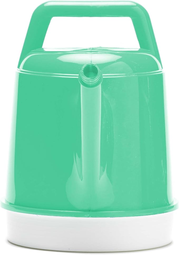 Bloem Deluxe 2 Gallon (256 Fl Oz) Mint Green Resin Watering Can for Indoor and Outdoor Use