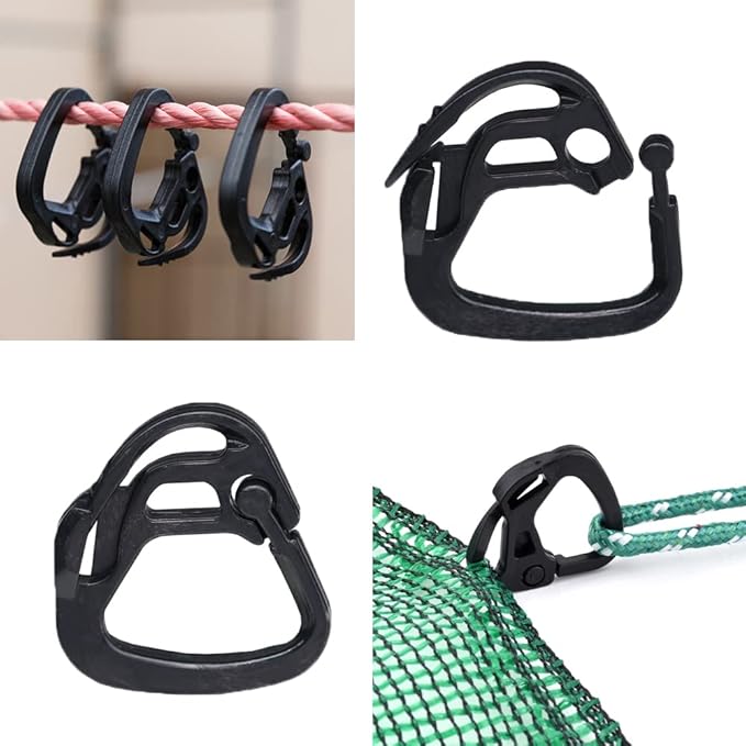 50 Pack Shade Cloth Clips Plastic Lock Grip Hooks Hanging Clamps Buckle for Sun Shade Cloth Net Anti Bird Netting Garden Greenhouse Shade Cloth Cover Mesh Tarp Outdoor Sun Shades