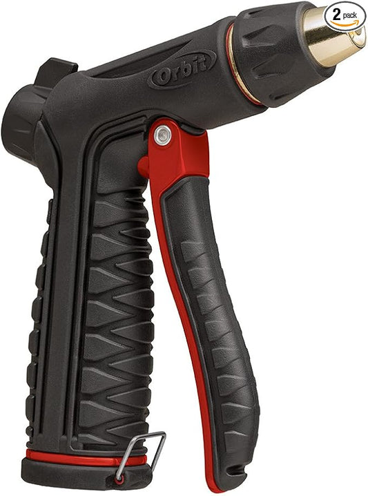 2-Pack Orbit Pro Flo Adjustable Outdoor Hose-End Lawn and Garden Watering Nozzle with Front Trigger