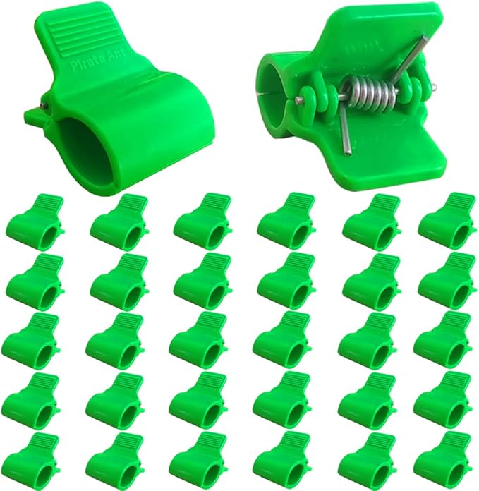 Greenhouse Clamps for 1/2 Inch PVC Pipe, Greenhouse Hoops,Support Frame, Grow Tunnel,Plant Support Garden Stakes.For Fixing Plant Cover, Garden Plastic Sheeting, Film Row Cover, Net.