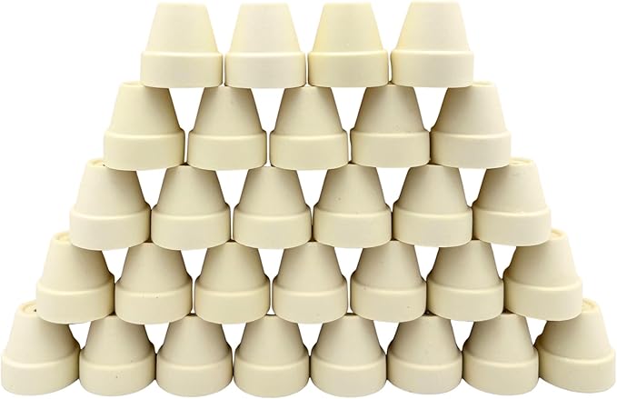 Mini Pastel Terracotta Pots for Micro Gardens – 30 Pack, 1.7” Tiny Breathable Clay Planters, Macaron Colors, for Moss, Fairy Gardens, Dollhouses, and Succulents (Yellow, 1.7 Inch)