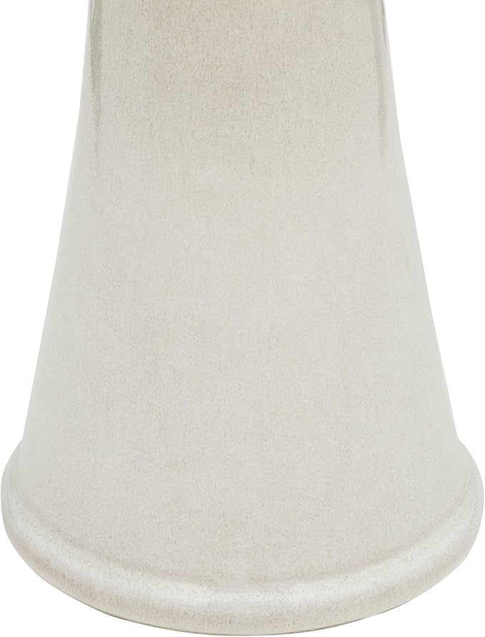 Bathing Bird 26 3/4" High Large Italian Outdoor Cottage Core Decor Cream Ceramic Floor Fountain with Light LED Waterfall 2-Tier Standing Basin Water Feature for Outside Garden Patio - John Timberland
