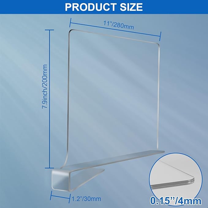 Acrylic Shelf Dividers, Clear Shelf Divider for Closet Organization 12PCS Closet Shelf Divider Closet Dividers for Shelves Shelf Organizer for Closet Shelf Organizer for Wood Closet Cabinets Separator