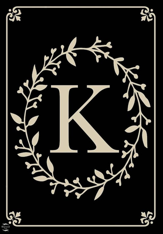 Briarwood Lane Classic Monogram Letter K Garden Flag