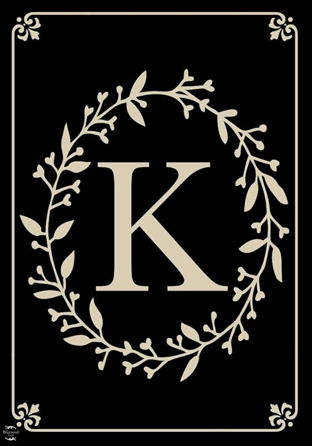 Briarwood Lane Classic Monogram Letter K Garden Flag