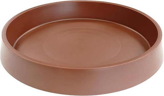 1 Pack Plant Saucer Tray for Ceramic Plastic Pots, 6 inch Plant Saucers for Indoors, Pot Saucers Trays, Flower Planter Water Drip Trays for Pots Base (6", Brown)