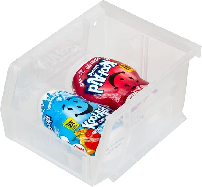 Akro-Mils 30210 AkroBins Plastic Storage Bins, 5"x4"x3", Clear, 6-Pack