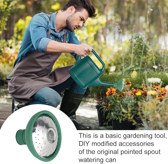 Green Universal Garden Watering Can Rose Head Water Sprinkler Sprayer Fit All Watering Can Rose Spout Cover Nozzle Replacement Garden Tool Gardening Equipment