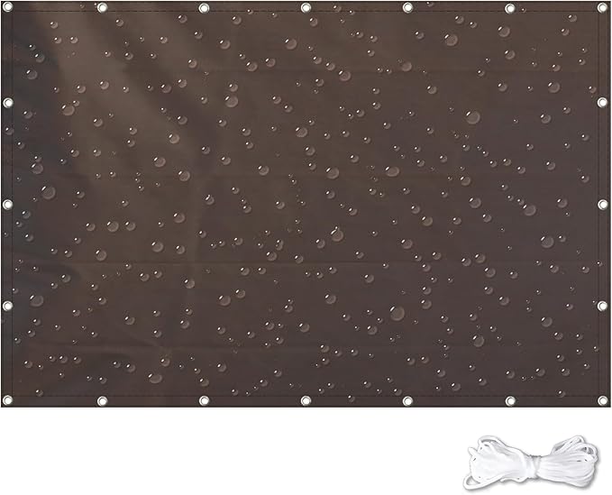 Sun Shade Sail 9'9"x13' Waterproof Shade Cloth Canopy Sunshade Camping Tarps Tent Cover with Grommets for Backyard Yard Deck Patio Pergola Garden Outdoor