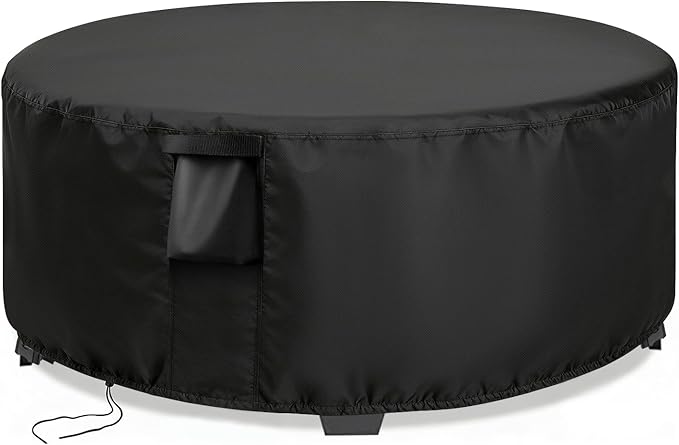 Patio Furniture Covers Round,26 Inch Outdoor Dinner Table Cover Waterproof,Round Patio Coffee Table Covers for All Weather Resistant - 26 x 18 Inch
