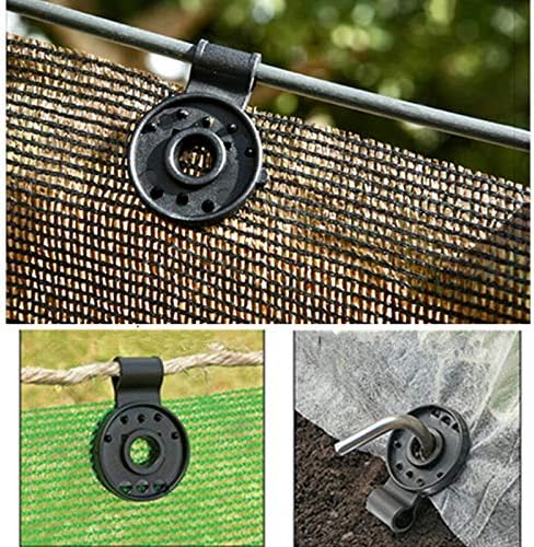 Shade Cloth Clips, 50PC Garden Fabric Sunscreen Net Lock Grip Grommet, Heavy Duty Windproof Plastic Clamps Hooks for Greenhouse, Tarp, Mesh, Cover and Sun Shade Net.