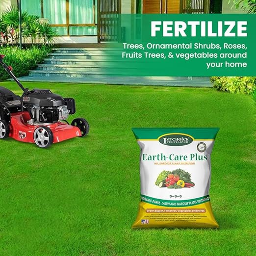 Earth-Care Plus 5-6-6 Organic Fast Acting Fertilizer for Plants - Water-Soluble Plant Food for Vegetables, Trees, Flowers - Boost Growth for Lawns, & Gardens 1728lb (432 Packs Pallet)