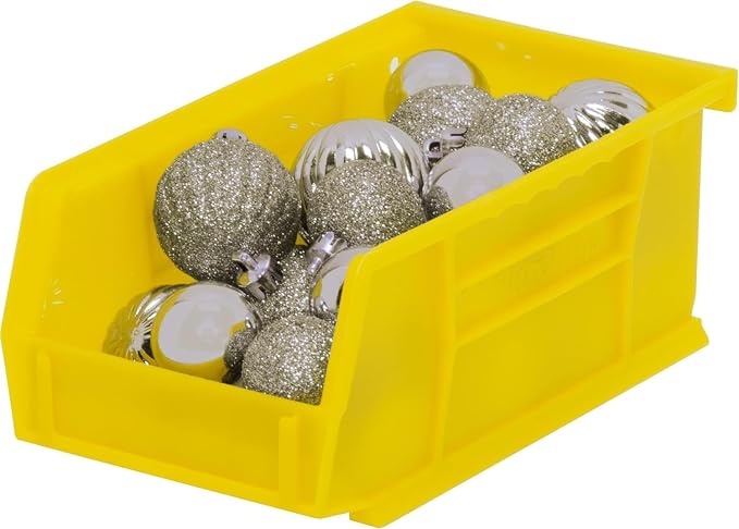 Akro-Mils 30220 AkroBins Plastic Storage Bins, 7"x4"x3", Yellow, 24-Pack
