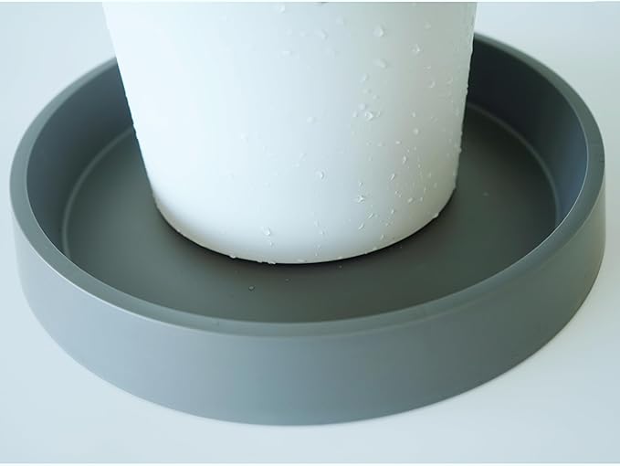 Plant Saucer Tray for Ceramic Plastic Pots, 12 inch Plant Saucers for Indoors, Pot Saucers Trays, Bird Bath Bowls, Flower Planter Water Drip Trays for Pots Base (12", Gray)