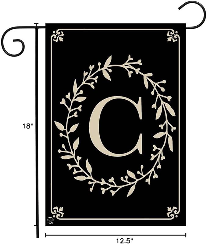 Briarwood Lane Classic Monogram Letter C Garden Flag