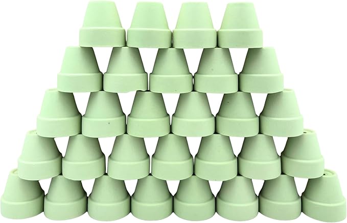Mini Pastel Terracotta Pots for Micro Gardens – 30 Pack, 1.7” Tiny Breathable Clay Planters, Macaron Colors, for Moss, Fairy Gardens, Dollhouses, and Succulents (Green, 1.7 Inch)