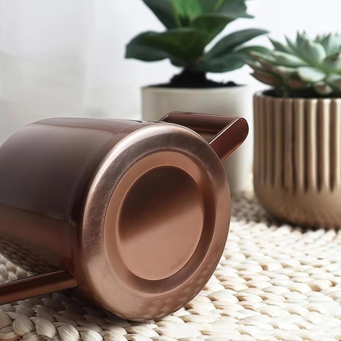 Watering Can 10oz/300ml Stainless Steel Long Spout Semi Open Powder Coated Flower Watering Pot for Garden Family Outdoor