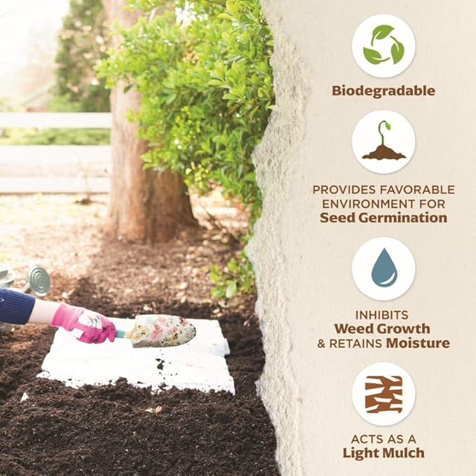 BloomingBulb Seed Mat - Easy to Plant and Grow Garden Seeds - Creates Fragrant, Vibrant Flower Garden – Customizable Flower Beds- Merry Marigold