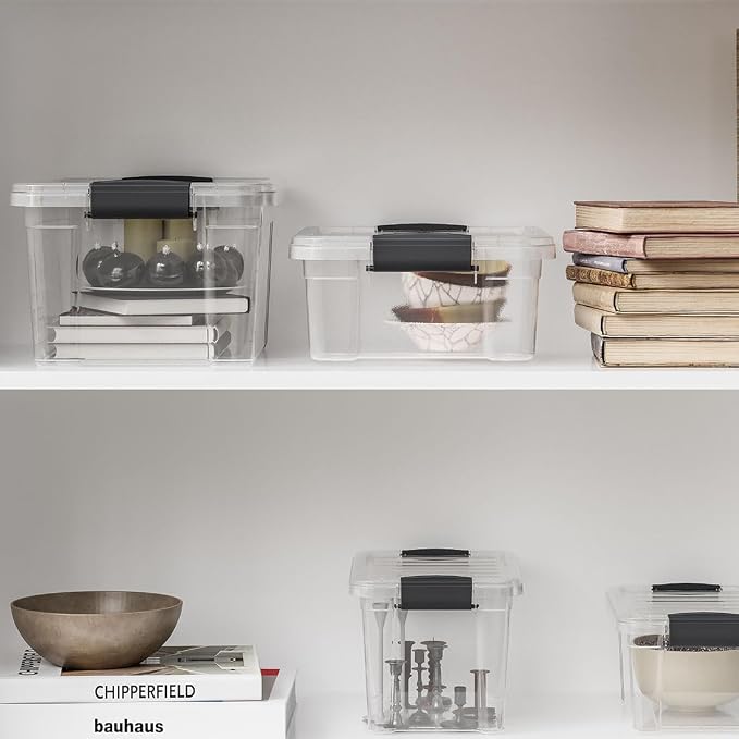Superio 4.5 Quart Clear Plastic Storage Containers with Lids, Stackable Organizer Bins, BPA-Free Storage Boxes for Home, Office, Dorm & Classroom, 2 Pack