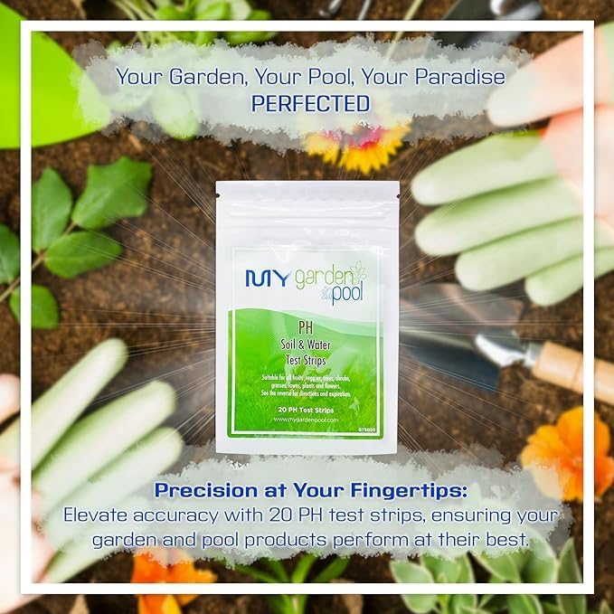 Coast of Maine AL3500 Acid-Loving Planting Soil 20 qt with My Garden Pool 7-in-1 Soil Test Strips, 20 ct. and Claw Gardening Gloves