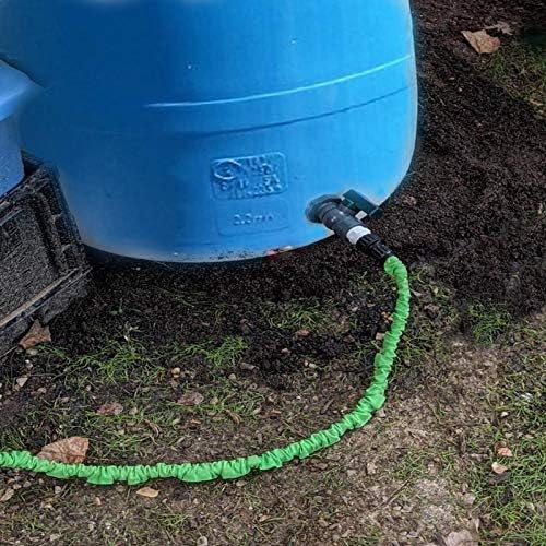 2 Pack PVC Spigot Garden Rain Barrel Faucet Kit 3/4 Inch Drain Valve with Bulkhead Fitting + Thread Seal Tape