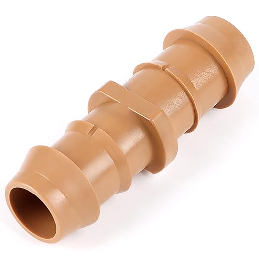RedChili 30 Pcs 1/2 Inch Irrigation Tubing Coupling Fittings, 1/2" Drip Irrigation Barbed Coupler Connectors Fits 5/8", 1/2", .700" Drip Tubing for Garden Lawn Irrigation System