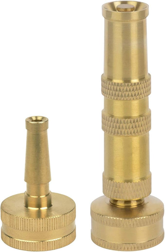 Melnor 65043-AMZ Solid Brass Nozzle Bundle - Heavy Duty, Adjustable Spray & High-Pressure Jet - Leak-Free Design - Compact