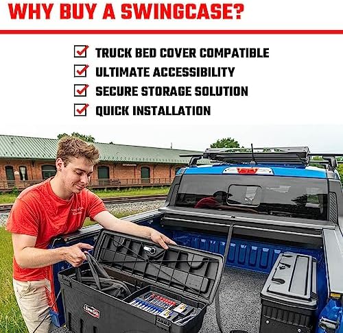 RealTruck UnderCover SwingCase Truck Bed Storage Box | SC203D | Fits 2015 - 2025 Ford F-150 Drivers Side (Includes Lightning)