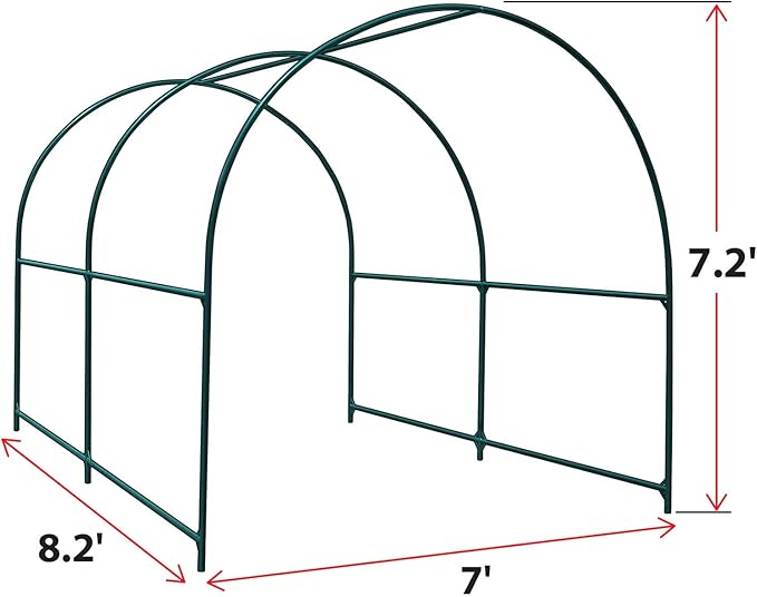Strong Camel Steel Garden Arch Metal Garden Arch Multi-Size Climbing Plants Arch Arbor (8.2'x 7' x 7.2')