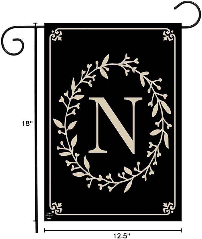 Briarwood Lane Classic Monogram Letter N Garden Flag