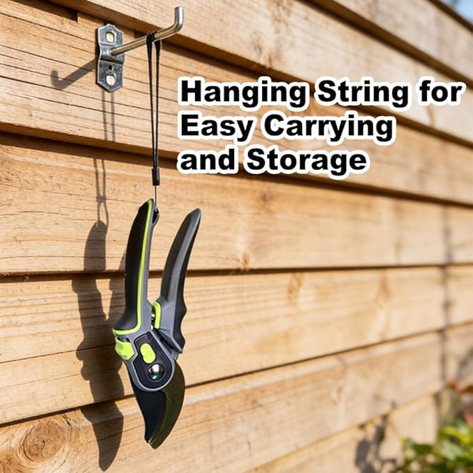 Pruning Shears, Garden Clipper with High-Elasticity Spring, Professional SK5 Steel Blades, Adjustable Handle Opening, Gardening Plant Pruners for Branch Cutting