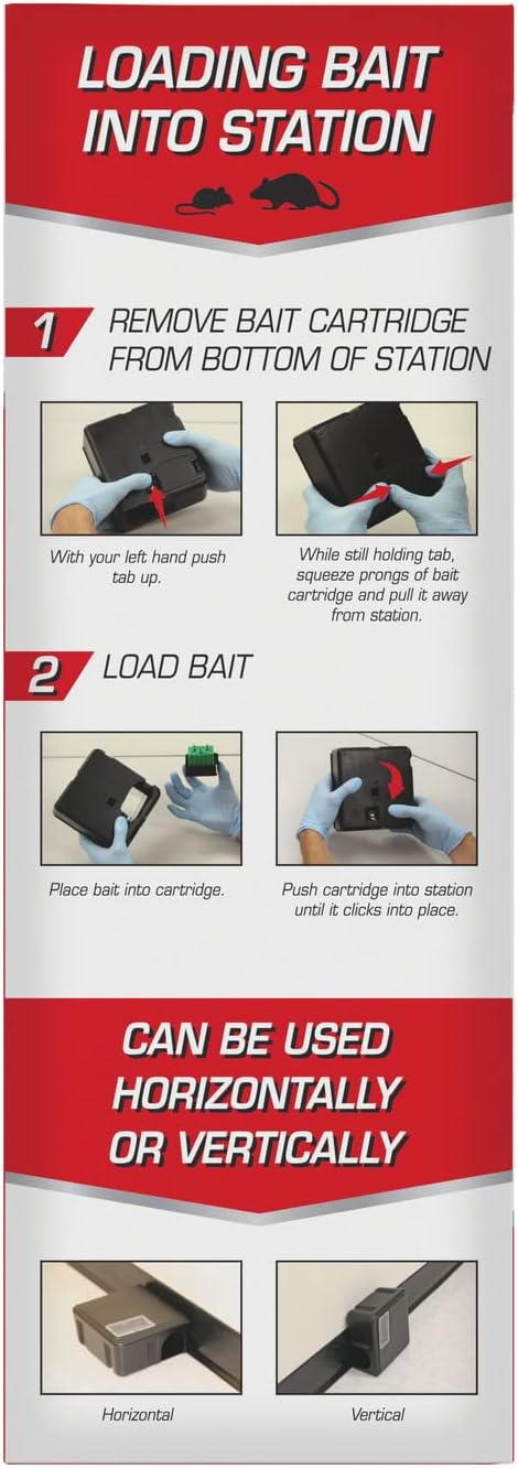 Tomcat Rat & Mouse Bait Station, 2 Packages Each with 1 Station & 15 Baits | Tomcat Rat & Mouse Killer, Child & Dog Resistant, Refillable Station - Indoor/Outdoor Use, Weather Resistant, Easy Monitoring
