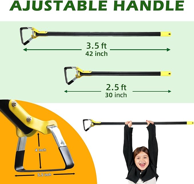 Stirrup Hoe,Effcient Scuffle Hoes with Sharp Blade,Adjustable Long-Handle Scuffle Hoe Garden Tool with 30-42 Inch,Action Hoe,Hula Hoes Garden Tool for Raised beds,Vegetable and Flower beds