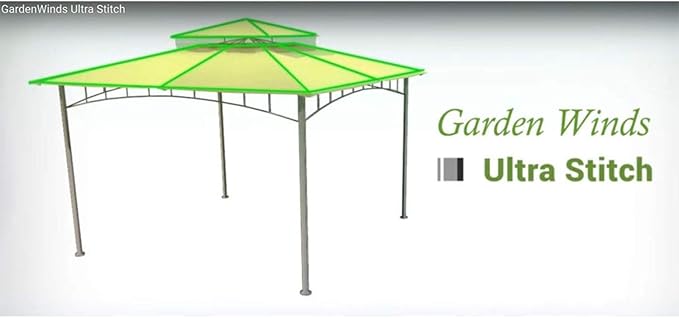 Garden Winds S-J-109DN Gazebo Replacement Canopy Top Cover- RipLock 500