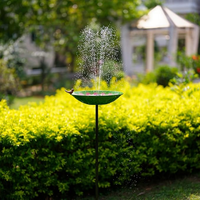 Metal Bird Bath for Outdoors, Peacock Birdbath with Stake, 43" H Bird Bath & Feeder with 13" Bowl for Outside Garden Patio Yard Decor