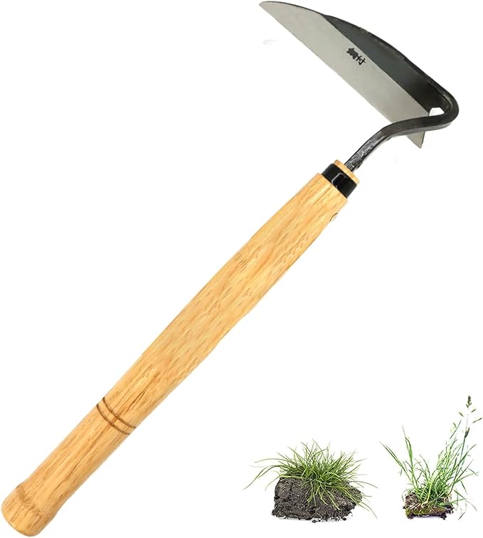 Kana Hoe 217 Japanese Garden Hand Hoe Sickle (Right-Handed)