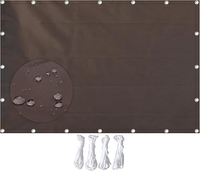 Waterproof Sun Shade Sail Shade Canopy 9'9"x9'9" UV Block Camping Tarp Cloth Outdoor Patio Cover for Outdoor Patio Garden Backyard Deck Awning Yard Pergola