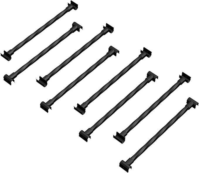 8PCS Garden Arch Trellis Connectors, Metal Garden Arch Connector Bar for Walkway Tunnel, Arch Extension Rods Accessory Form a Garden Promenade 0.78in Diameter x 15.7in Length Black