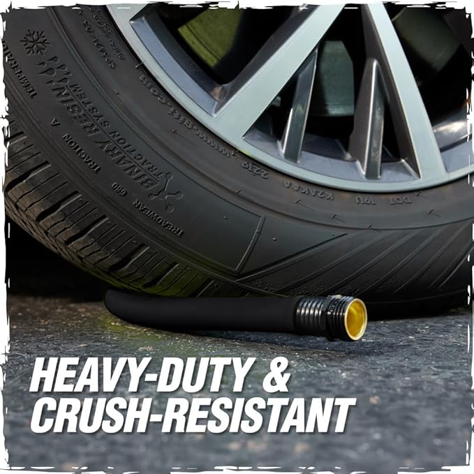 RUGGED RHINO Heavy Duty Garden Hose 50ft x 5/8in, Anti-Kink and Leakproof, Durable 4-Layer Construction, 500 PSI Burst, All Weather Outdoor Watering for Lawn, Garden, Flowers, Black and Orange