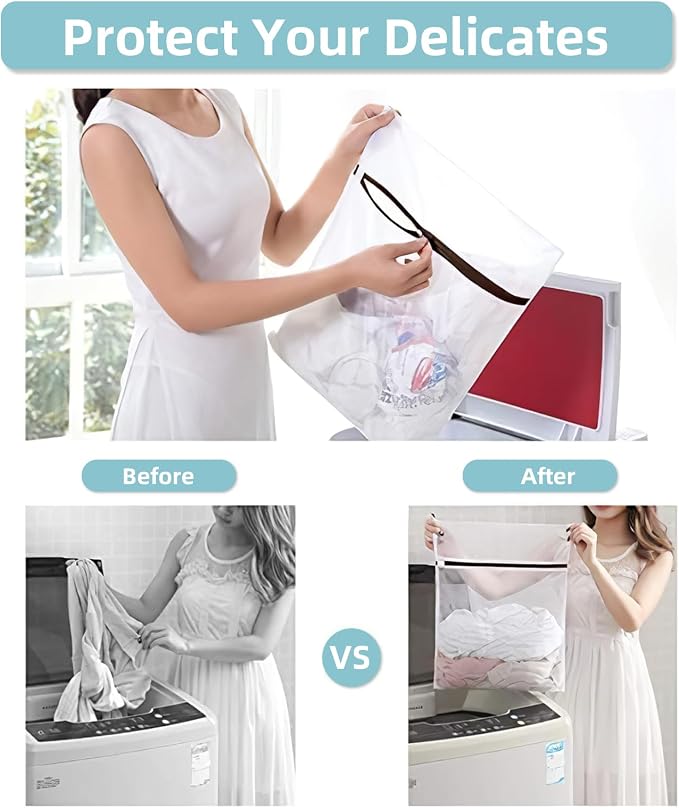 GOGOODA Mesh Laundry Bags for Delicates Durable Protective Wash Bags